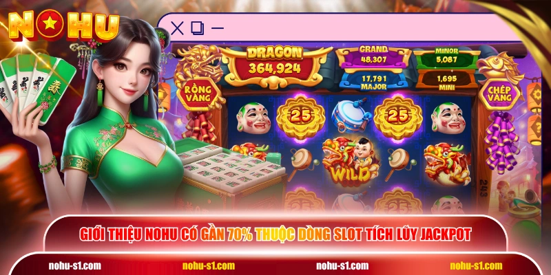 Giới thiệu NOHU có gần 70% thuộc dòng slot tích lũy jackpot