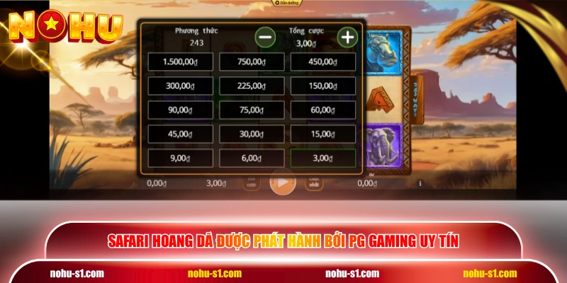 Safari Hoang Dã được phát hành bởi PG Gaming uy tín